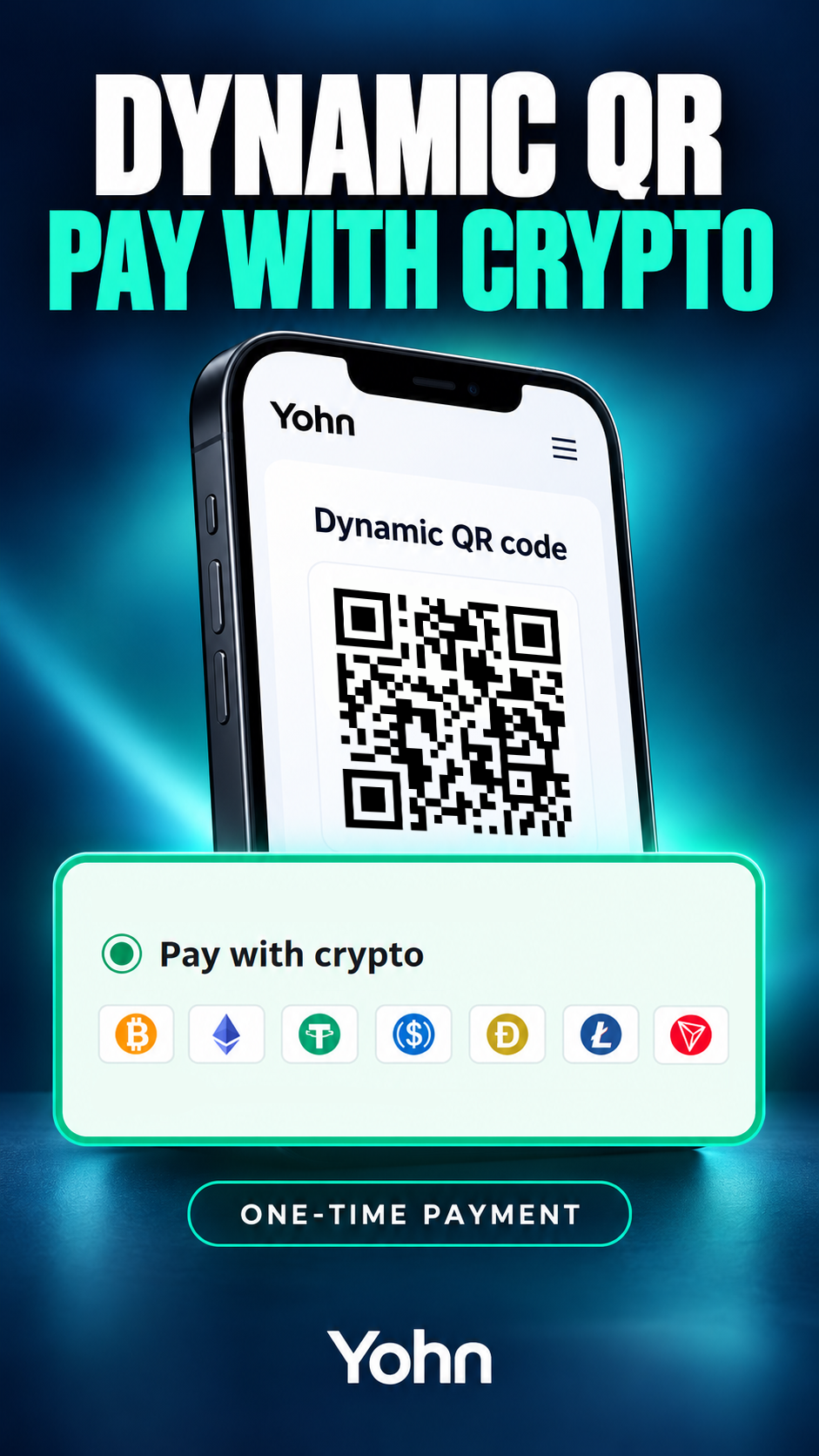 Buy a dynamic QR code with crypto — Yohn