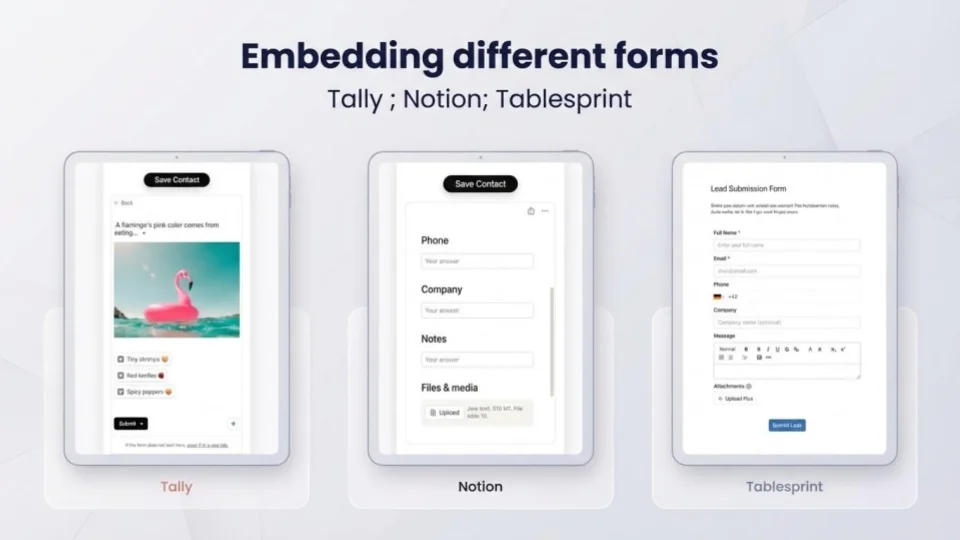Yohn.io digi-card with embedded form