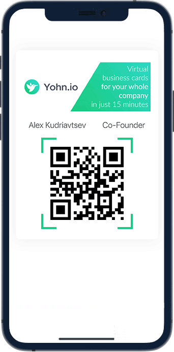 Digital business card animation