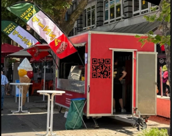 QR-Code am Food Truck
