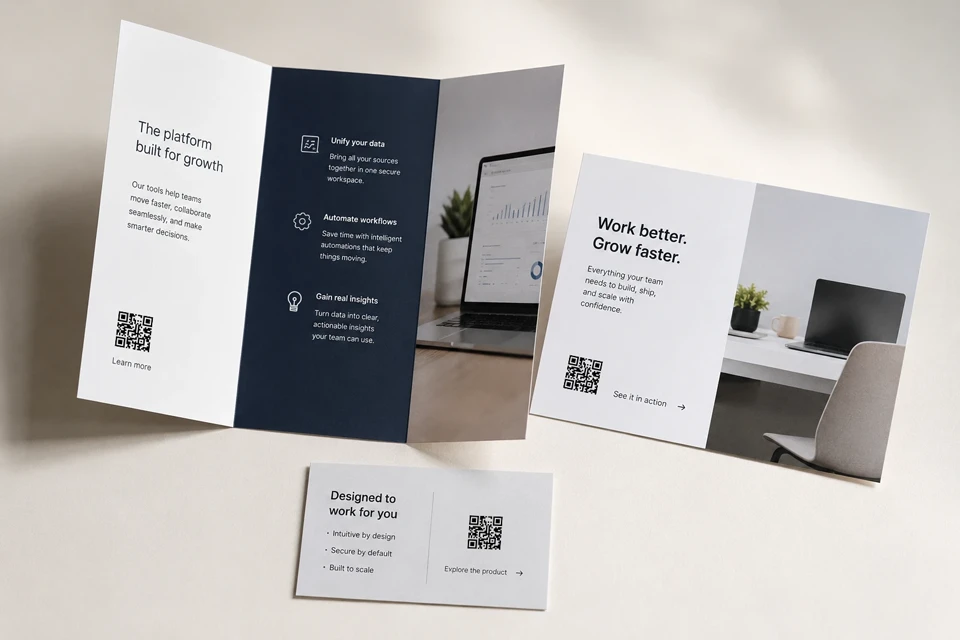 Short QR code pattern compared with a larger dense QR code