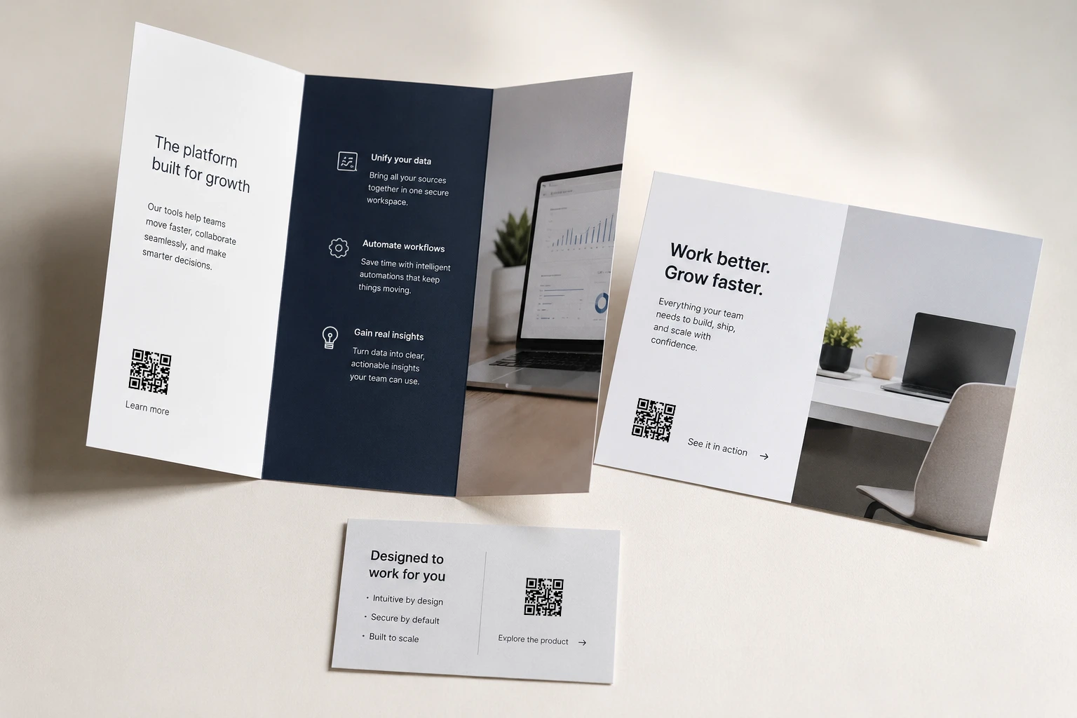 Short QR code pattern compared with a larger dense QR code